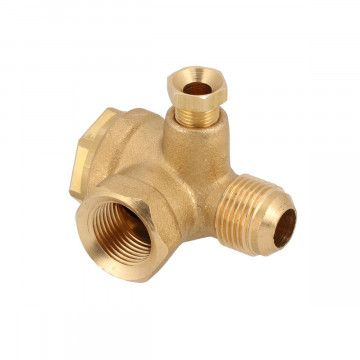 Non-return valve 3/8” male x 3/8” female x 1/8” female angled Non-return valve 3/8” male x 3/8” female x 1/8” female angled