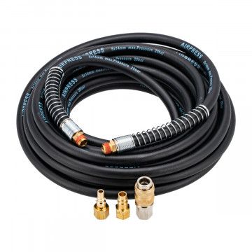 Air hose 20 bar 10 m 1/4" 14 x 8 mm hybrid polymer with set of couplings