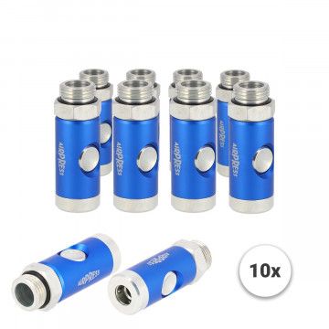 Safety coupling quick release Euro 1/2" male with pressure button 10 pieces